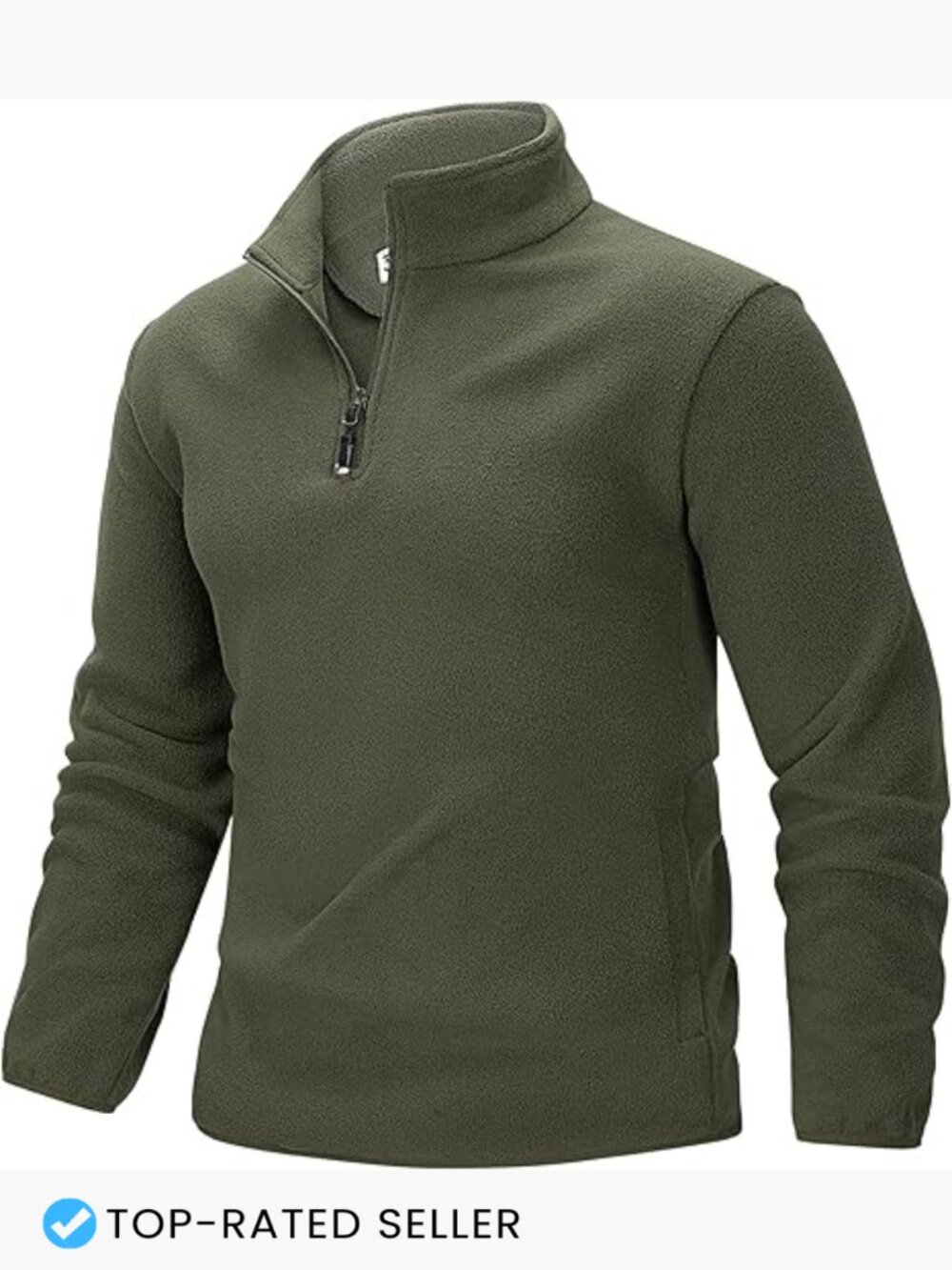 Men's Quarter-Zip Polar Fleece Jacket Long Sleeve Half Zip Pullover Golf